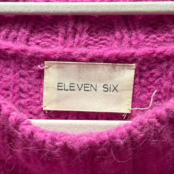 Textured Cable & Bobble Knit Sweater - Hot Pink - Picture 5 of 10